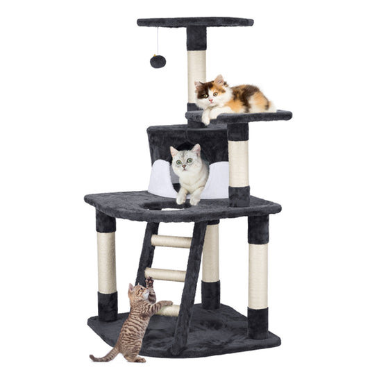 Smilemart 48" Cat Tree with Condo and Scratching Post Tower, Dark Gray Animals & Pet Supplies > Pet Supplies > Cat Supplies > Cat Furniture SmileMart Dark Gray  