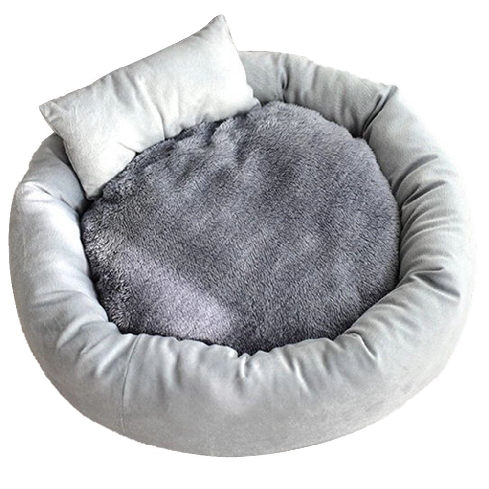 Legendog Pet Cat round Bed Dog Cushion Bed Calming Soft Sleeping Bed with Pillow for Small Dog & Indoor Cats Animals & Pet Supplies > Pet Supplies > Cat Supplies > Cat Beds Legendog   