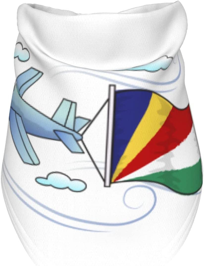 Airplane with Flag Seychelles Pet Dog and Cat Decorative Triangle Scarf,Dog Bandana,Breathable and Stain Resistant. Animals & Pet Supplies > Pet Supplies > Dog Supplies > Dog Apparel ZALTAS   