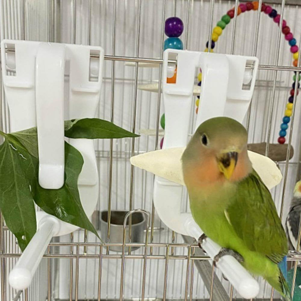 IMSHIE Bird Food Holder Clip for Cage Feeding Tool Fruit Vegetable Cuttlefish Bone Treats Clamp for Parrot Parakeet Budgie Canary Cockatiel Conure Plastics Small Birds Cage Accessories Feeder Masterly Animals & Pet Supplies > Pet Supplies > Bird Supplies > Bird Cage Accessories IMSHIE   