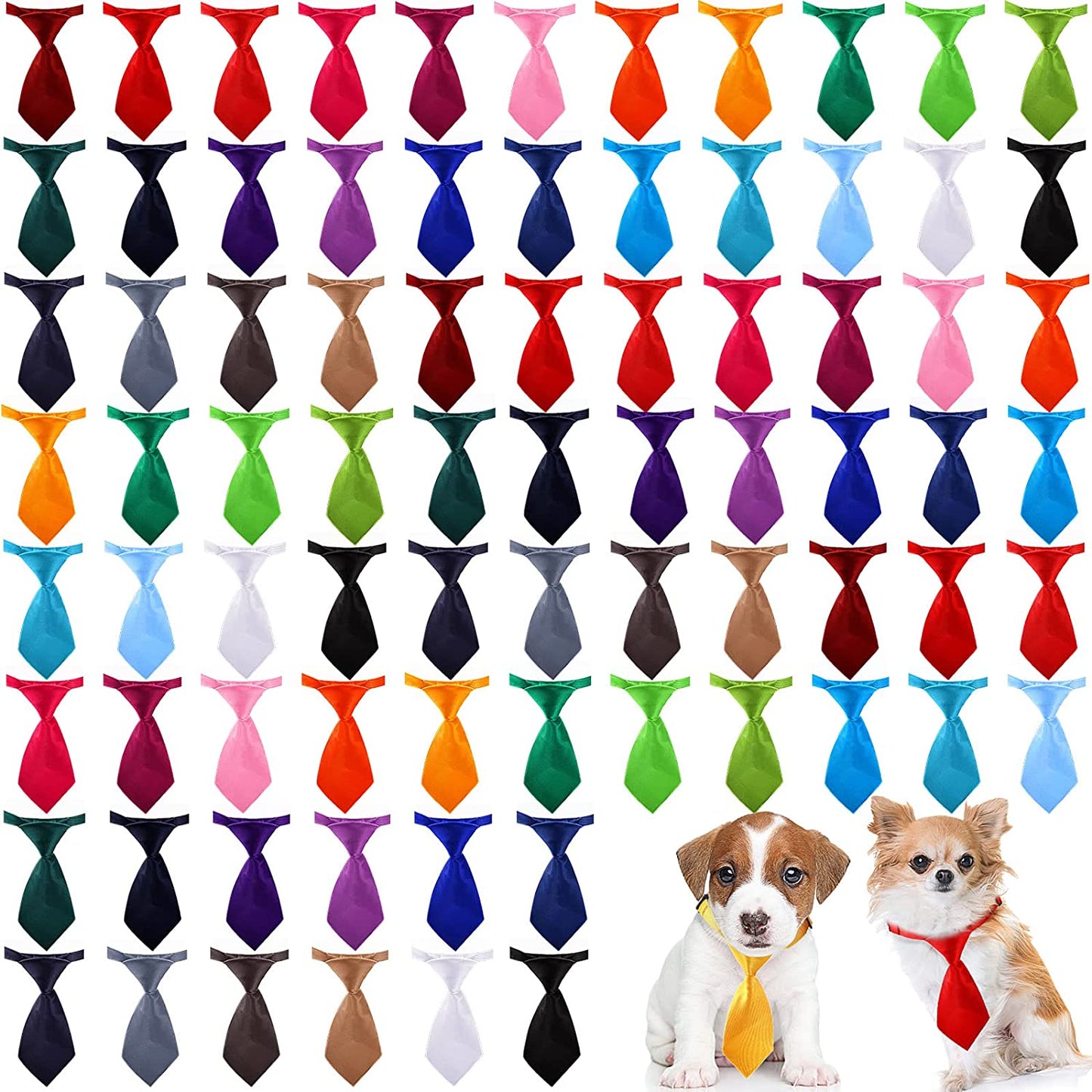 78 Pieces Dog Ties Cat Puppy Collar Dog Neckties Bow Ties Adjustable Pet Ties Collar Grooming Accessories for Small Pet Birthday Photography Holiday Festival Party Gift Favor, 26 Solid Colors Animals & Pet Supplies > Pet Supplies > Dog Supplies > Dog Apparel Reginary   