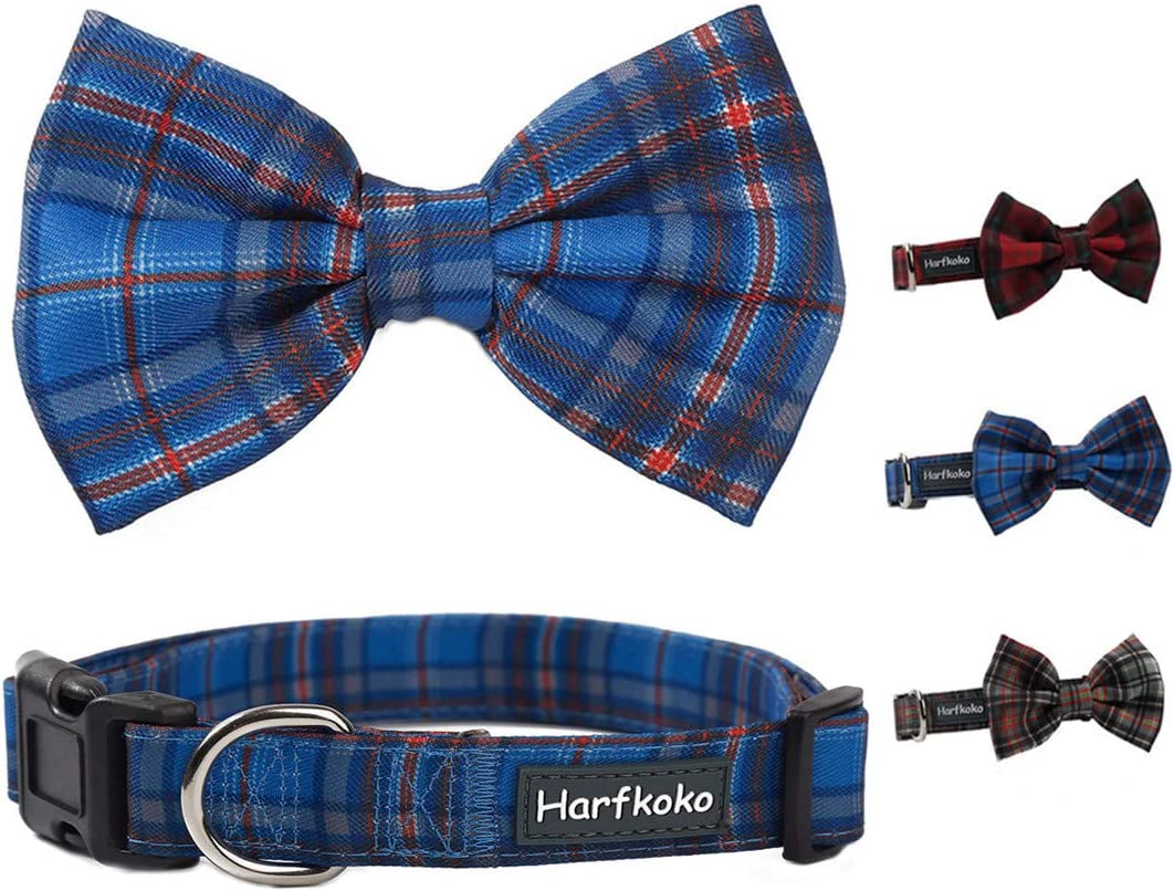 Pet Heroic Pet Dog Cat Collar with Grid Bow Tie, Adjustable Plaid Pet Dogs Cats Comfortable Durable Bowtie Collars for Small Medium Large Dogs Cats in 3 Styles Animals & Pet Supplies > Pet Supplies > Dog Supplies > Dog Apparel NingBo Pet Heroic supply co.,ltd   