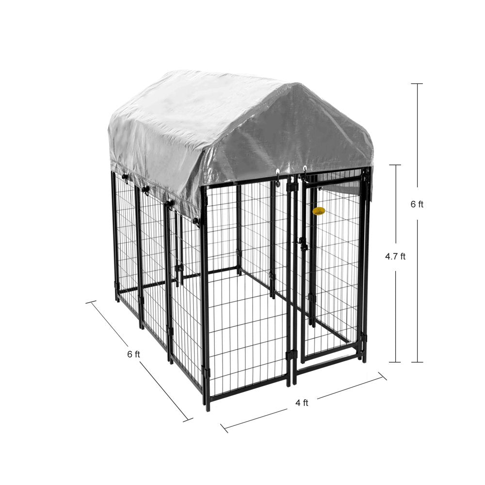 Kennelmaster Black Welded Wire Dog Kennel, 72"L X 48"W X 72"H Animals & Pet Supplies > Pet Supplies > Dog Supplies > Dog Kennels & Runs RTI CORP   