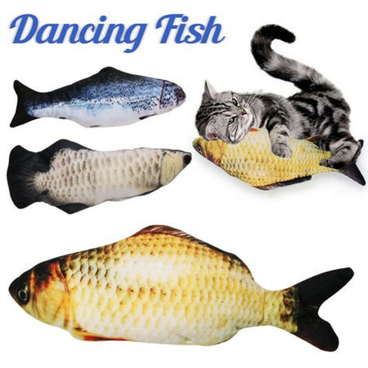 Originalsourcing Electronic Pet Cat Toy Electric USB Charging Simulation Fish Toys Salmon Animals & Pet Supplies > Pet Supplies > Cat Supplies > Cat Toys METAL WEA LLC Blue  