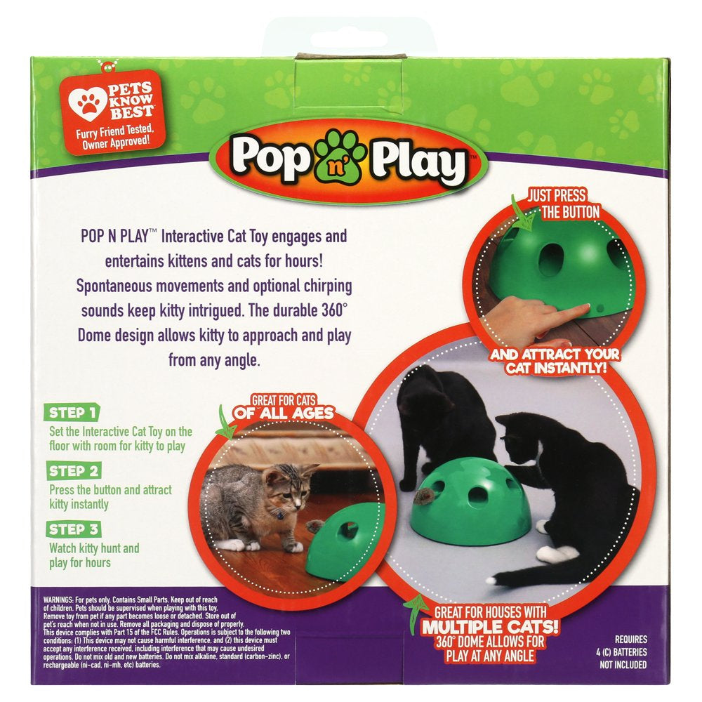 Pets Know Best Pop N' Play Peek-A-Boo Cat Toy, Green Animals & Pet Supplies > Pet Supplies > Cat Supplies > Cat Toys Allstar Products Group   