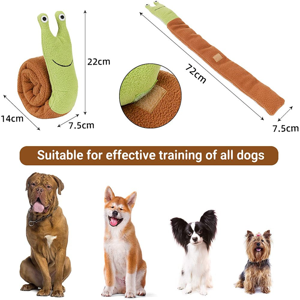 Fastsun Treat Dispensing Dog Toys Dog Rope Toy Squeaky Puzzle Enrichment Snuffle Toys Dog Treat Toys for All Dogs Tough Chew Teething Soft Puppy Toy (Snail) Animals & Pet Supplies > Pet Supplies > Dog Supplies > Dog Toys FastSun   