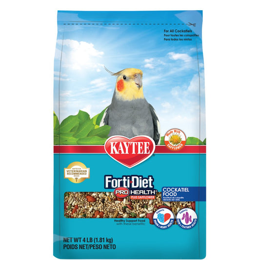 Kaytee Forti-Diet Pro Health Cockatiel Food with Safflower 4Lb Animals & Pet Supplies > Pet Supplies > Bird Supplies > Bird Food Central Garden and Pet   