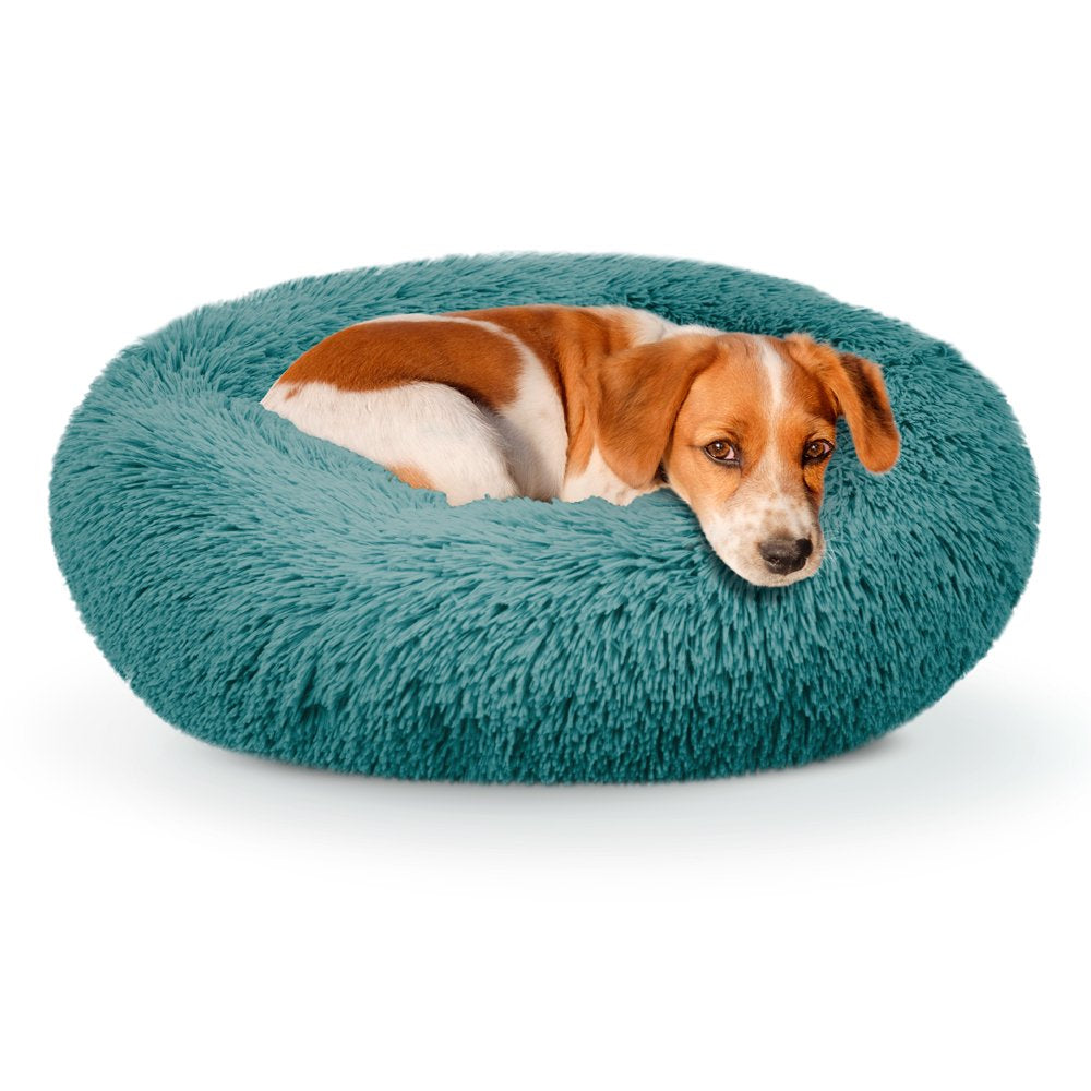 Precious Tails Super Luxe Shaggy Faux Fur Donut Bolster Dog Cat Bed - Medium Animals & Pet Supplies > Pet Supplies > Cat Supplies > Cat Beds Enchante Accessories, Inc.   