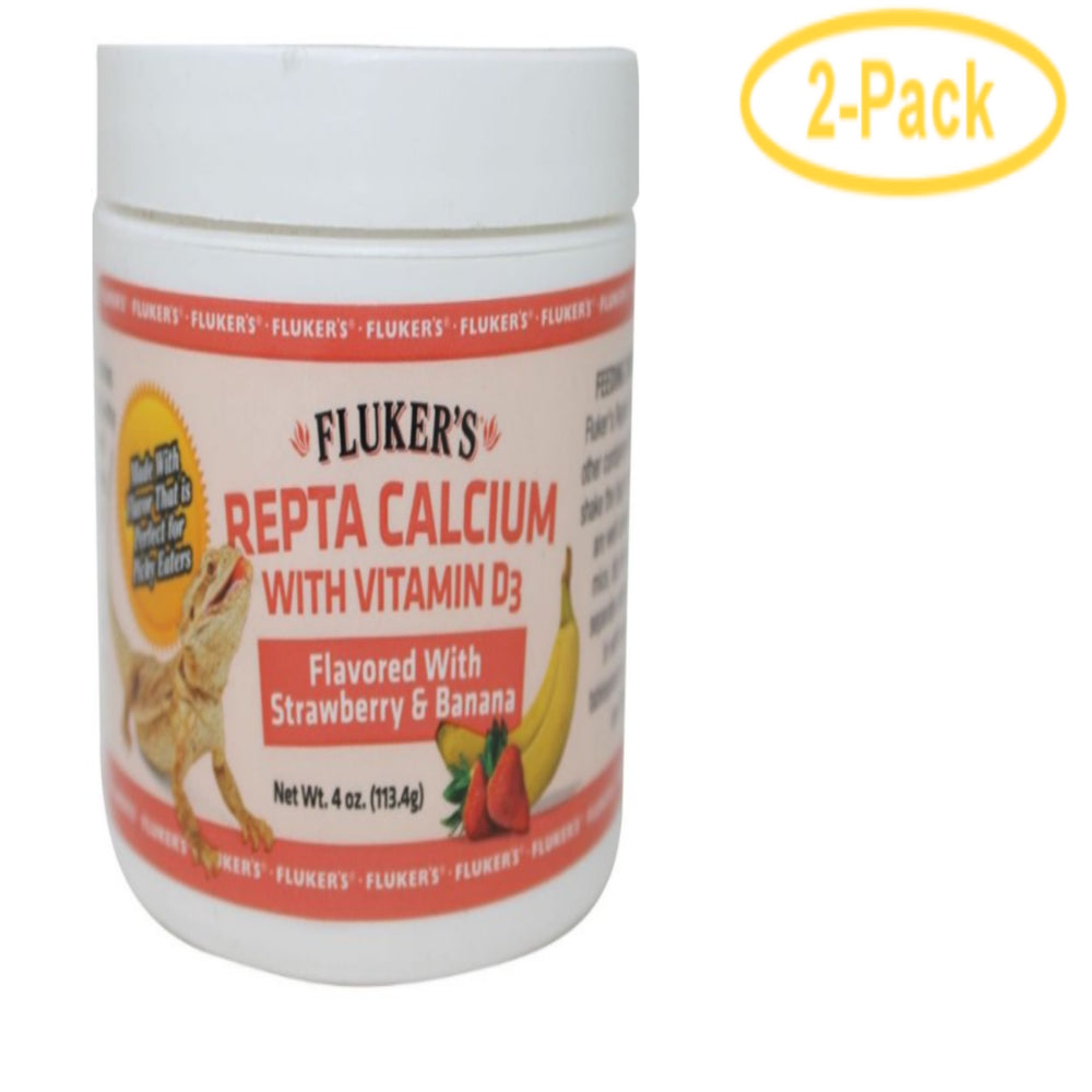 Flukers Strawberry Banana Flavored Repta Calcium Reptile Food 2 Oz[ PACK of 2 ] Animals & Pet Supplies > Pet Supplies > Reptile & Amphibian Supplies > Reptile & Amphibian Food Fluker's   