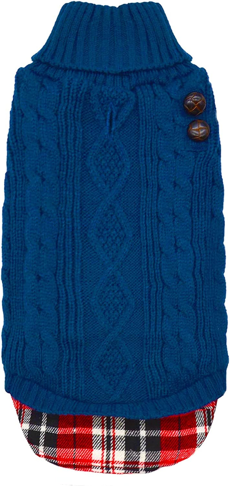 KYEESE Medium Dog Sweaters with Leash Hole Doggie Pullover Sweater Knitwear Knit Warm Pet Coat for Fall Winter Animals & Pet Supplies > Pet Supplies > Dog Supplies > Dog Apparel kyeese Navyblue X-Small (Pack of 1) 