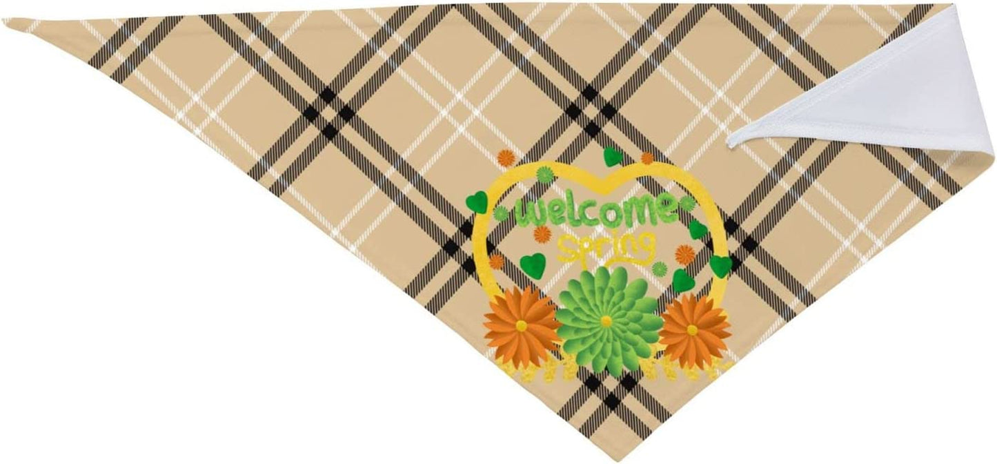 Welcome Spring Beautyful Moment Pet Dog and Cat Decorative Triangle Scarf,Dog Bandana,Breathable and Stain Resistant. Animals & Pet Supplies > Pet Supplies > Dog Supplies > Dog Apparel ZALTAS   