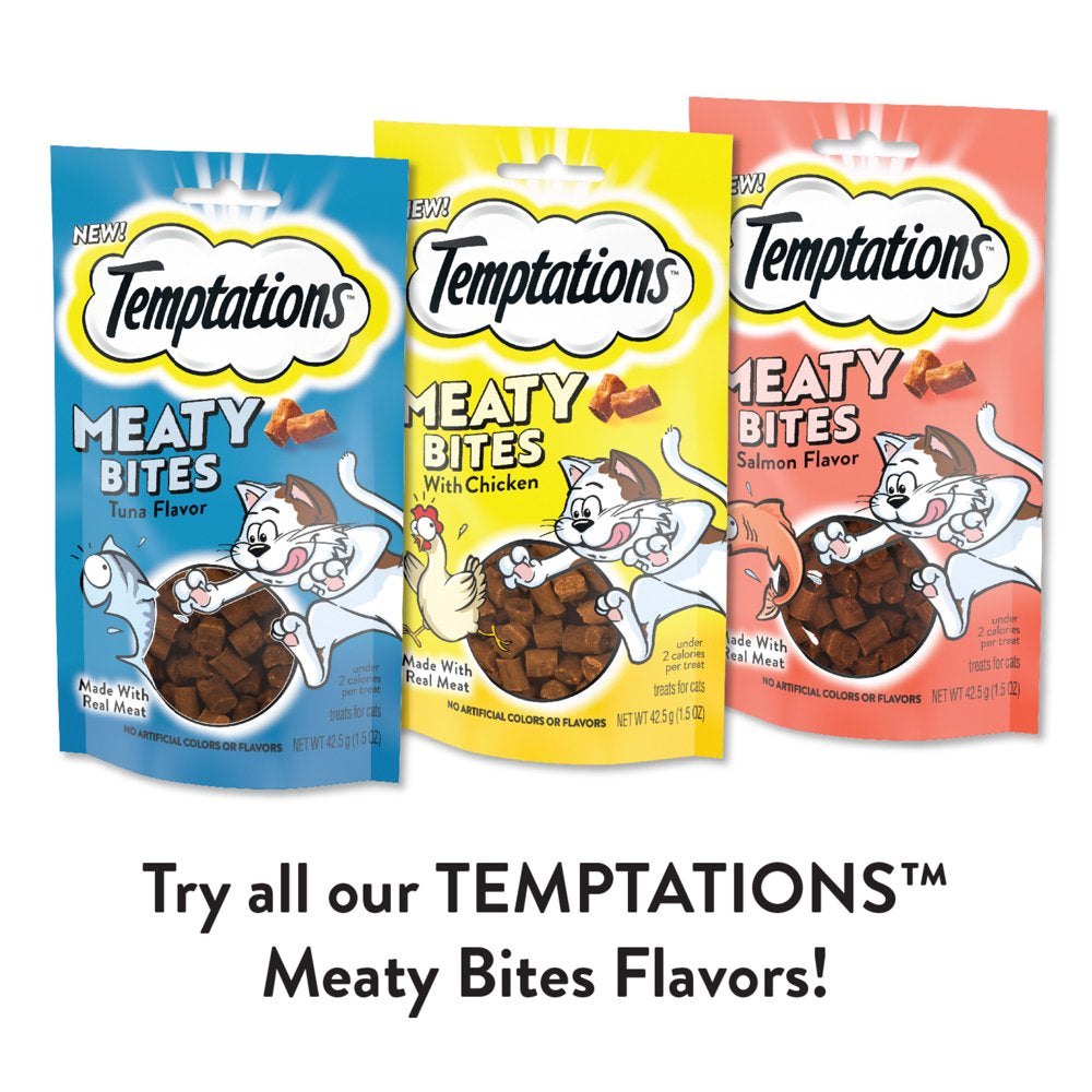 TEMPTATIONS Meaty Bites, Soft and Savory Cat Treats, Tuna Flavor, 4.12 Oz. Pouch Animals & Pet Supplies > Pet Supplies > Cat Supplies > Cat Treats Mars Petcare   