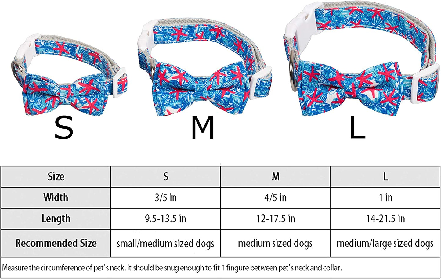 Gyapet Dog Collar with Bow Tie Snap Puppy Boy & Girl Adjustable Cute Pattern Small Medium Large Pet Green Avocado S Animals & Pet Supplies > Pet Supplies > Dog Supplies > Dog Apparel Gyapet   