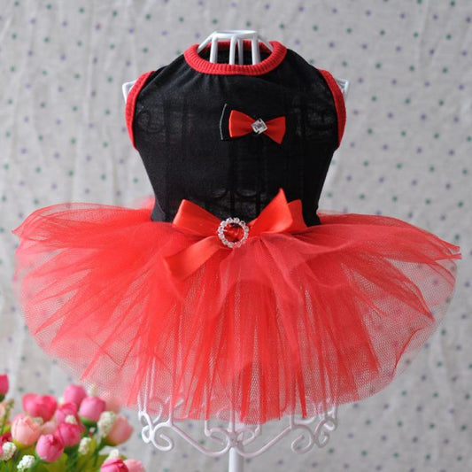 FYCONE Dog Dress, Summer Lace Tutu Princess Dresses, Cute Princess Skirt Clothes Apparel Costume for Pet Puppy Dogs Animals & Pet Supplies > Pet Supplies > Dog Supplies > Dog Apparel FYCONE L Black 