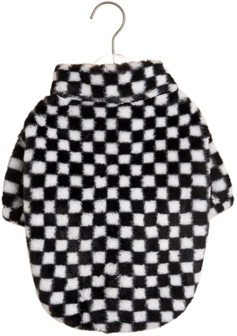 Keffiyeh Dog Clothes Plush Warm Coat for Small Medium Dogs Jacket (Color : Black White Lattice, Size : 2XL) Animals & Pet Supplies > Pet Supplies > Dog Supplies > Dog Apparel keffiyeh   