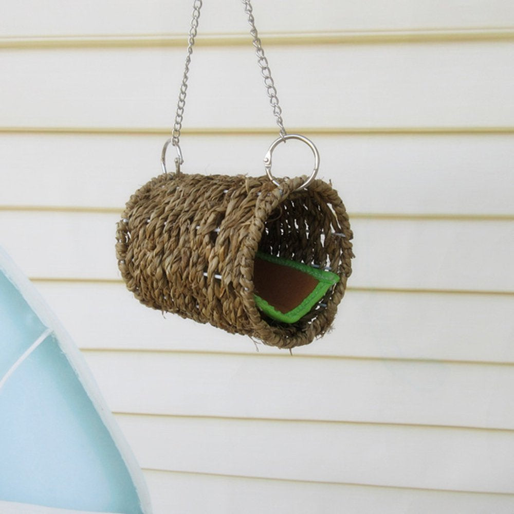 HOTYA Bird Nest Hut Swing Wood Ladder Small Animals House Pet Cage Habitats Decor Animals & Pet Supplies > Pet Supplies > Small Animal Supplies > Small Animal Habitats & Cages HOTYA   