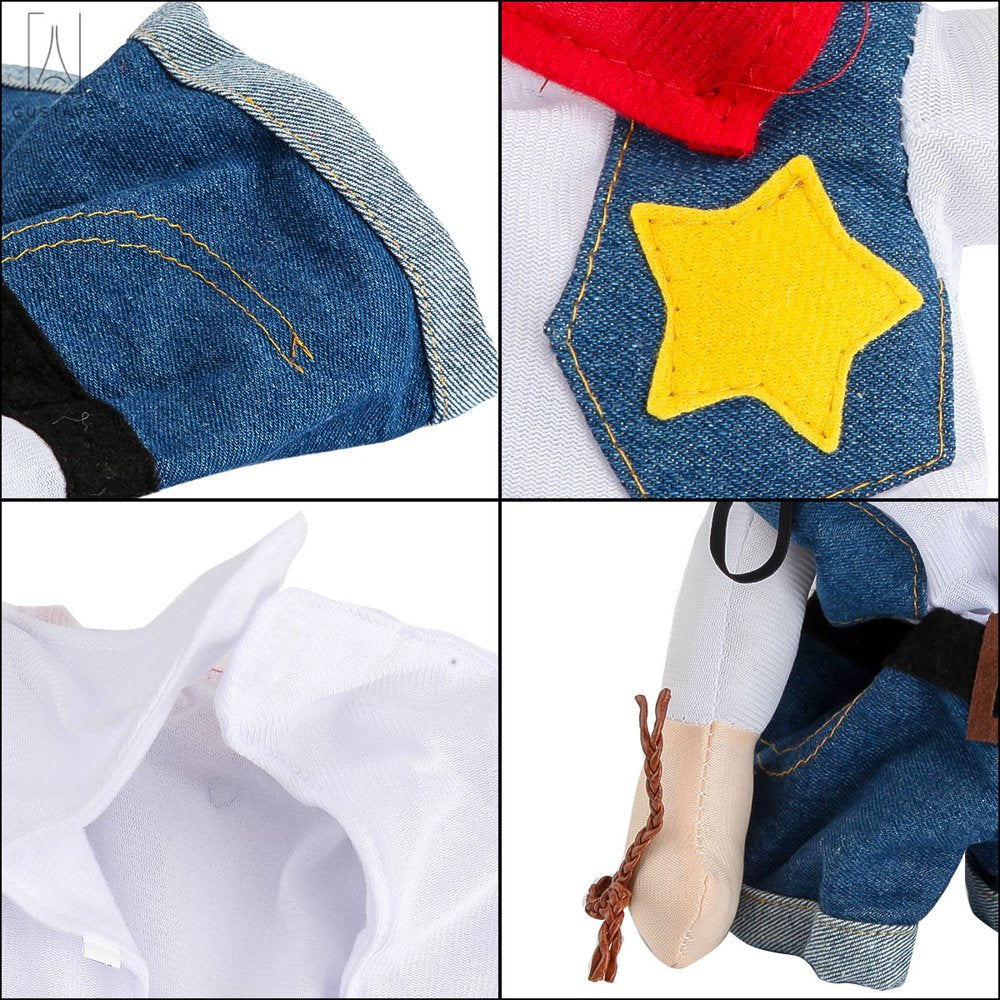 Gustavedesign Halloween Dog Cat Clothes, Funny Cowboy Jacket Suit for Small Dogs & Cats Dressing up Clothes Christmas Halloween Party Apparel "West Cowboy Uniform, L Size" Animals & Pet Supplies > Pet Supplies > Cat Supplies > Cat Apparel GustaveDesign   