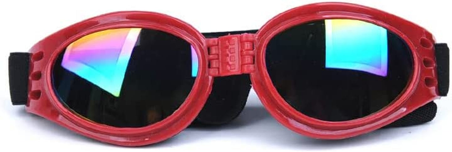 Fold Pet Dog Glasses Prevent UV Pet Glasses for Cats Dog Fashion Sunglasses Dog Goggles Photo Prop Pet Accessories Dog Supplies Black Animals & Pet Supplies > Pet Supplies > Dog Supplies > Dog Apparel ChezMax Red  