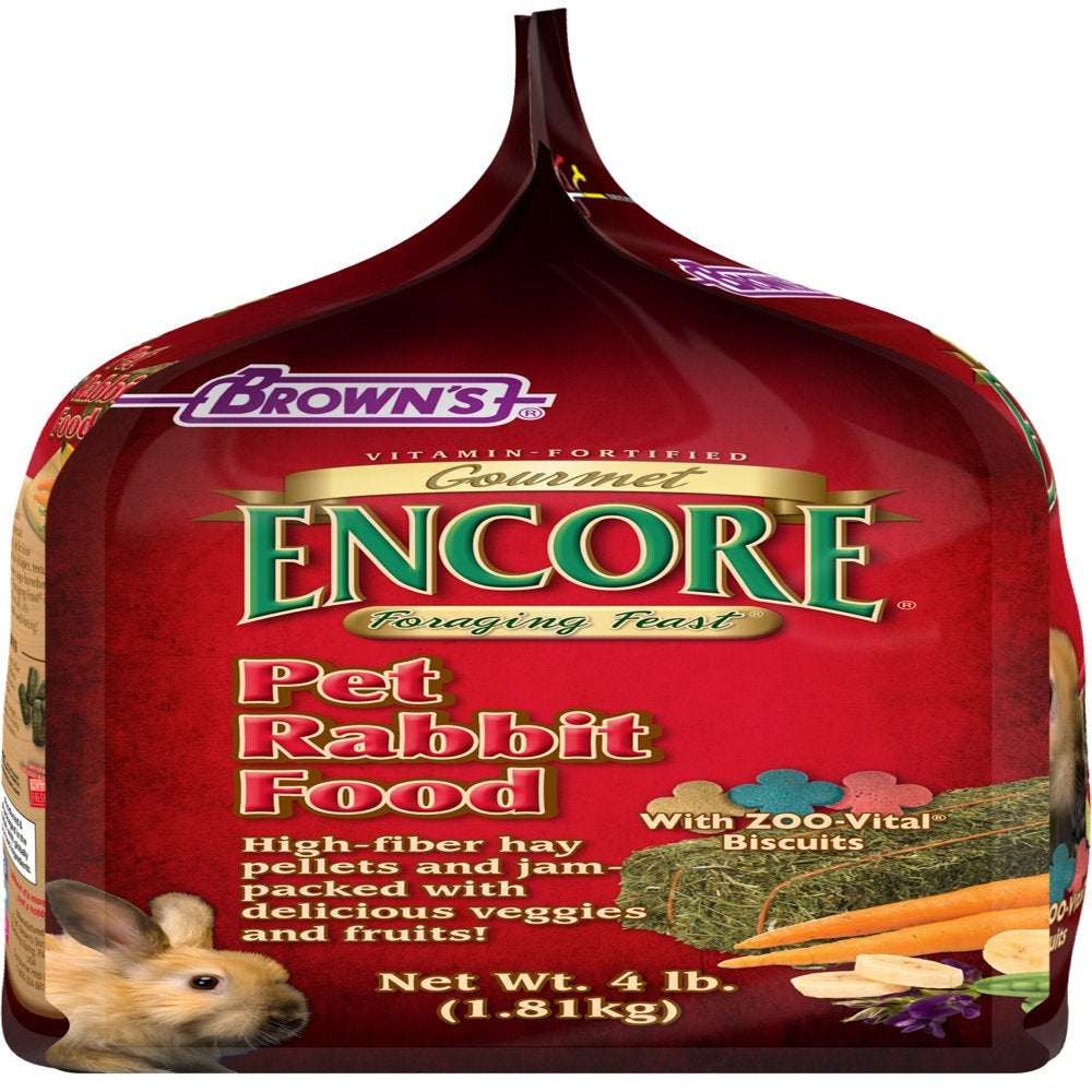 Encore Gourmet Foraging Feast Pet Rabbit Food, 4 Lb. Animals & Pet Supplies > Pet Supplies > Small Animal Supplies > Small Animal Food F.M. Brown's Sons, Inc.   