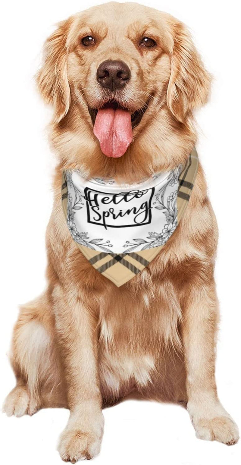 Hello Spring Sketch Pet Dog and Cat Decorative Triangle Scarf,Dog Bandana,Breathable and Stain Resistant. Animals & Pet Supplies > Pet Supplies > Dog Supplies > Dog Apparel ZALTAS   