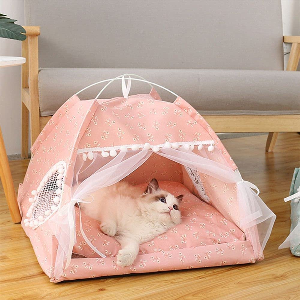 Southwit Puppy Indoor Folding Teepee Portable Pet Houses Animals Bed Pet Tent Dog Cat Bed(S-G) Animals & Pet Supplies > Pet Supplies > Dog Supplies > Dog Houses Southwit   