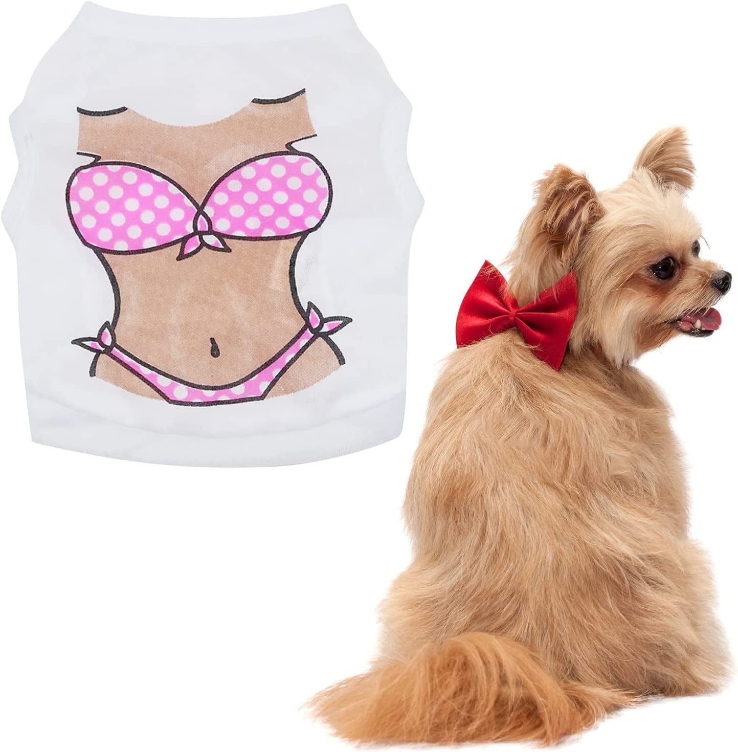 Pet Clothes Rack Small Dog Vest Thin Bikini Pet T Shirt Teddy Cat Pet Supplies Animals & Pet Supplies > Pet Supplies > Dog Supplies > Dog Apparel HonpraD   