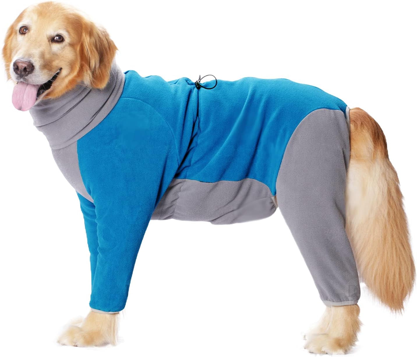 Dog Winter Warm Coats 4-Legs Fleece for Large Medium Dogs, High Collar Dog Cold Weather Coat Full Body Dog Snowsuit Comfort Windproof Dog Sweater (2XL, Pink) Animals & Pet Supplies > Pet Supplies > Dog Supplies > Dog Apparel Yeapeeto Blue 5X-Large 