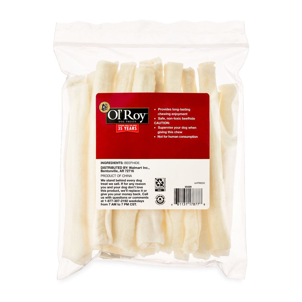 Ol' Roy Rawhide 6" Rolls Chews for Dogs, 9.31 Oz, 16 Count Animals & Pet Supplies > Pet Supplies > Dog Supplies > Dog Treats Walmart Inc.   