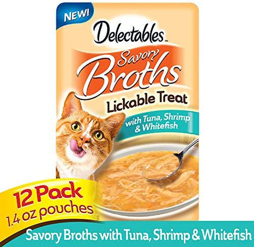 Delectables Savory Broths Lickable Wet Cat Treats for Adult & Senior Cats