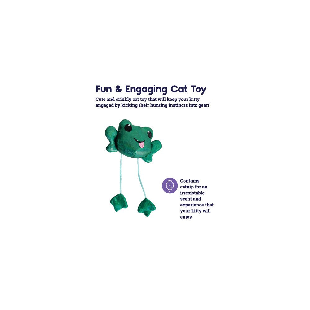 Petstages Toss 'N Dangle Frog Catnip Cat Toy, Green, One-Size Animals & Pet Supplies > Pet Supplies > Cat Supplies > Cat Toys Petstages   