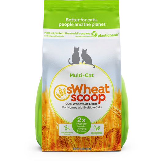 Swheat Scoop Multi-Cat Natural Clumping Wheat Cat Litter, 15Lb Animals & Pet Supplies > Pet Supplies > Cat Supplies > Cat Litter sWheat Scoop, LLC   