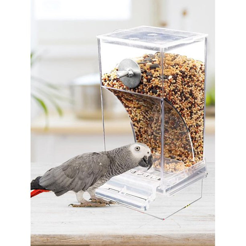 Catinbow No Mess Bird Feeders - Automatic Parrot Feeder Drinker | Acrylic Seed Food Container | Cage Accessories for Small and Medium Parakeets Cockatiels Lovebirds Animals & Pet Supplies > Pet Supplies > Bird Supplies > Bird Cage Accessories Catinbow   