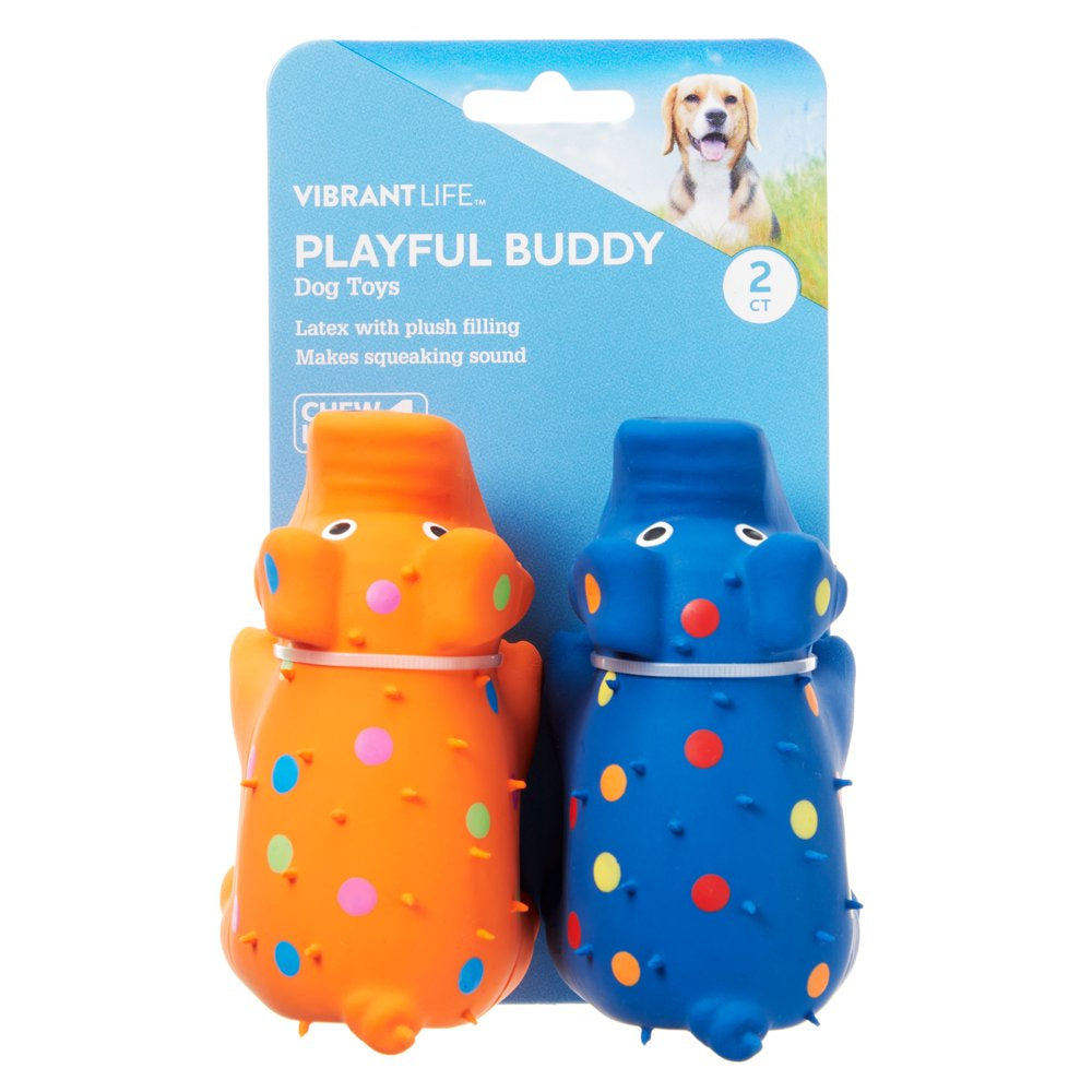 Vibrant Life Mini Pigglesworth Latex Dog Toys Assorted 2 Count