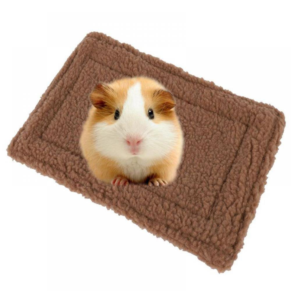 Small Animal Blanket Mat Hamster Rabbit Cat Kitten House Pad Quilt Double Sided Fleece Warm Nest Bedding Cover Pet Accessories
