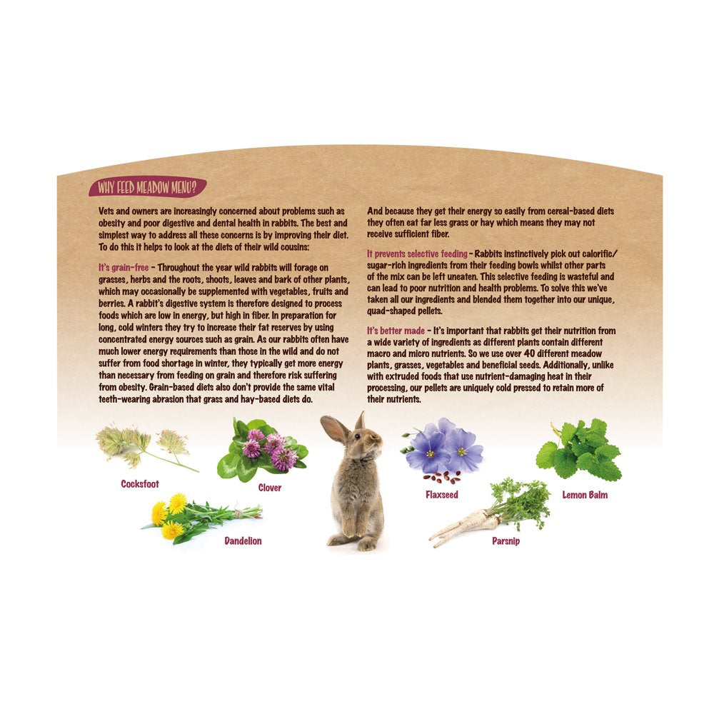 Naturals Meadow Menu Grain-Free Rabbit Food Animals & Pet Supplies > Pet Supplies > Small Animal Supplies > Small Animal Food Rosewood Naturals   