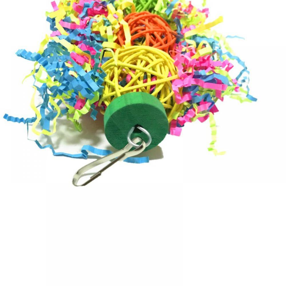 Sevenday Parrot Foraging Swing Toys Shredded Paper Rattan Ball Bird Cage Hanging Accessories Toy 3Pcs/Lot Animals & Pet Supplies > Pet Supplies > Bird Supplies > Bird Cage Accessories Sevenday   