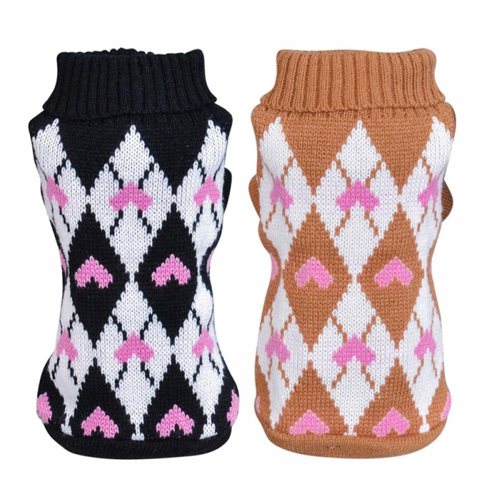 Dog Pet Sweater,Winter Warm Dog Cat Jumpers Clothes,Comfortable Pet Coat Costume Puppy Jumper Kitten Sweater Apparel for Small Medium Dogs Cats XS-XXL Animals & Pet Supplies > Pet Supplies > Dog Supplies > Dog Apparel Ardorlove   