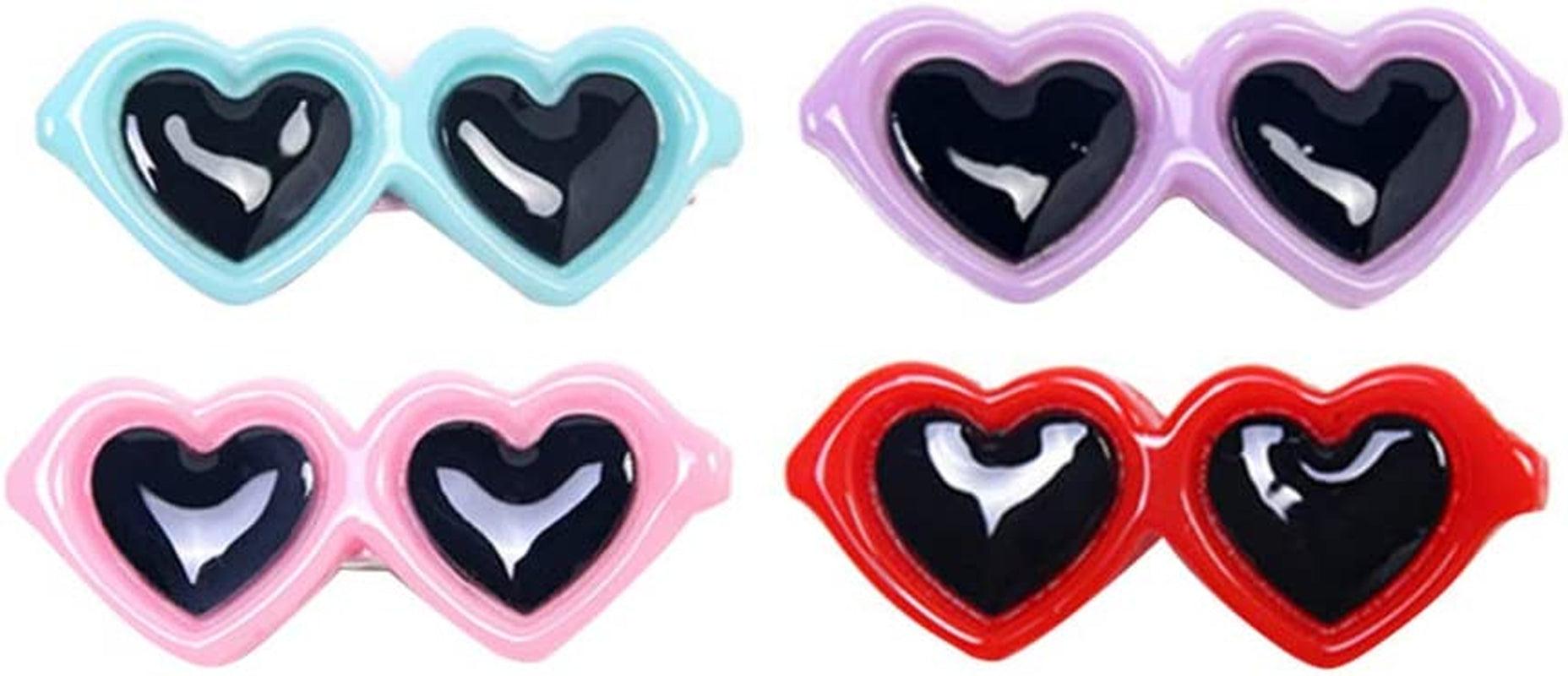 POPETPOP Pet Dog Bows Hair Clips - Cute Dog Heart Hair Bows Sunglasses Design Puppy Hair Clips, Dog Topknot Bowknot Bows, Dog Hair Accessories Pet Grooming Supplies Animals & Pet Supplies > Pet Supplies > Dog Supplies > Dog Apparel POPETPOP   