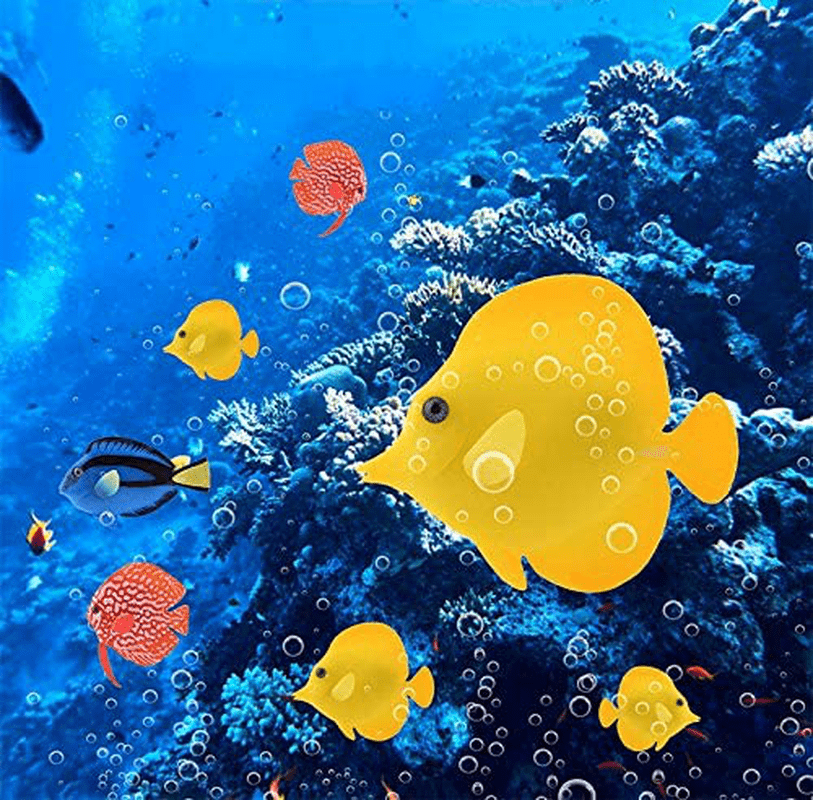Silicone Artificial Fish Aquarium Decortion High Simulation Lifelike  Floating Fake Betta Fish Tank Ornament 