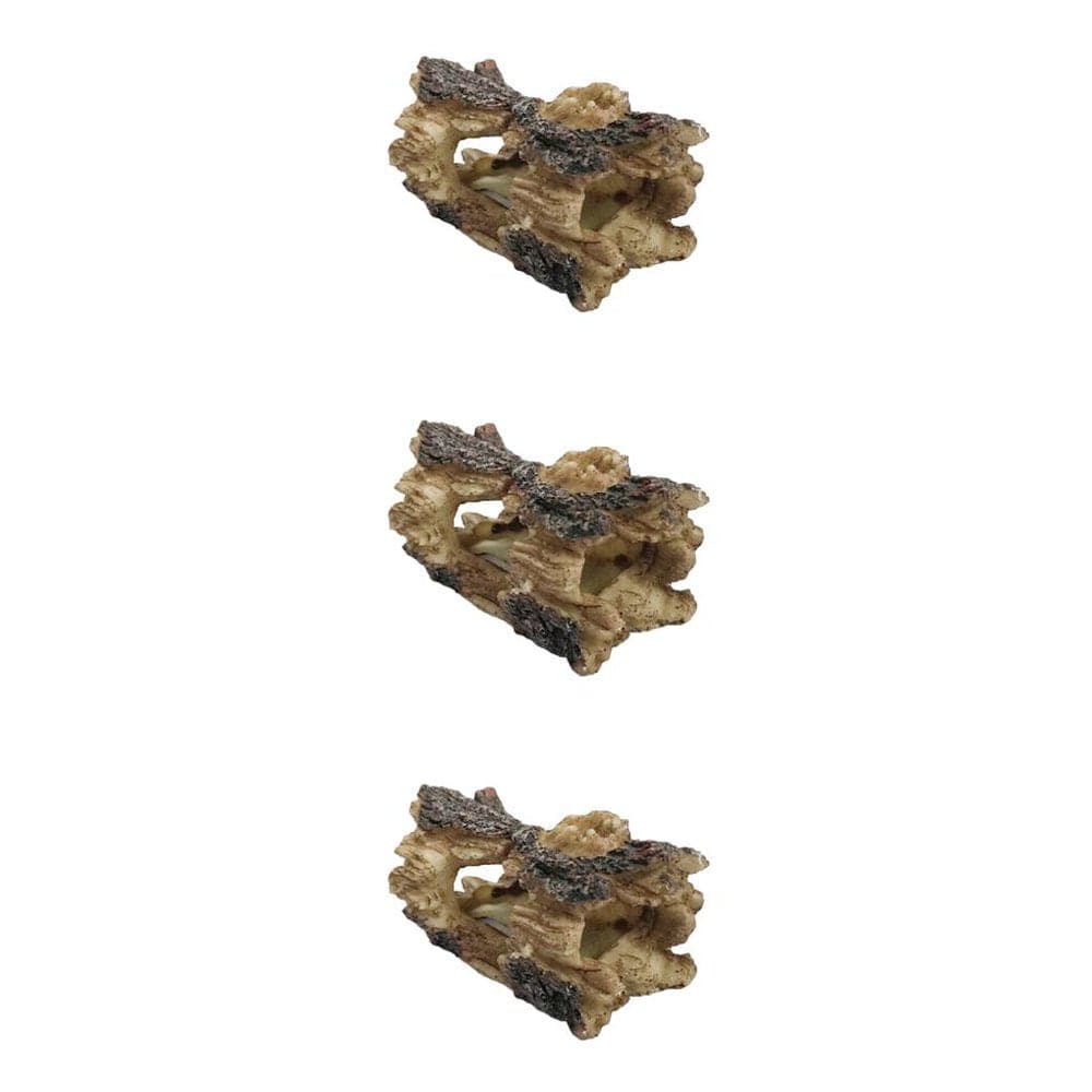 3Pcs Hide Hollow Tree Log Fish Tank Aquarium Fountain Ornament Simulation Decoration Animals & Pet Supplies > Pet Supplies > Fish Supplies > Aquarium Decor Rainbow 3PCS As shown 