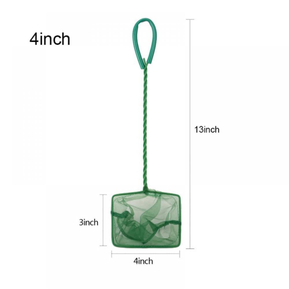 4 Inch Aquarium Net Fine Mesh Small Fish Catch Nets with Plastic Handle-Green Animals & Pet Supplies > Pet Supplies > Fish Supplies > Aquarium Fish Nets Maynos   