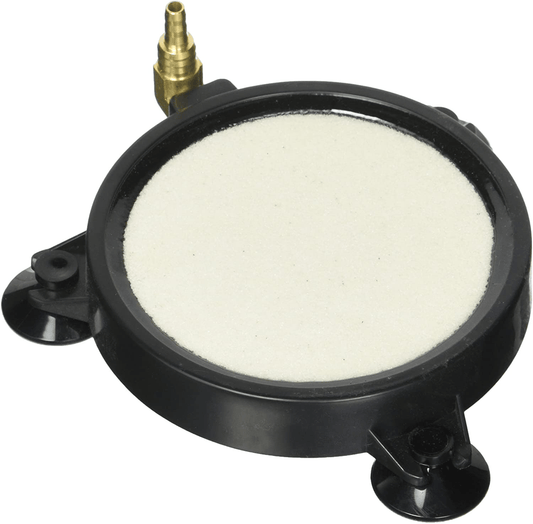 4 Inch round Air Stone Bubble Diffuser. White Premium Grade Bubbler. 3 Suction Cups to Hold in Place. 90 Degree Metal Inlet Prevents Kinks. Perfect for Hydroponics, Aquaponics, Ponds, Aquariums, Etc. Animals & Pet Supplies > Pet Supplies > Fish Supplies > Aquarium Air Stones & Diffusers Cz Garden Supply   