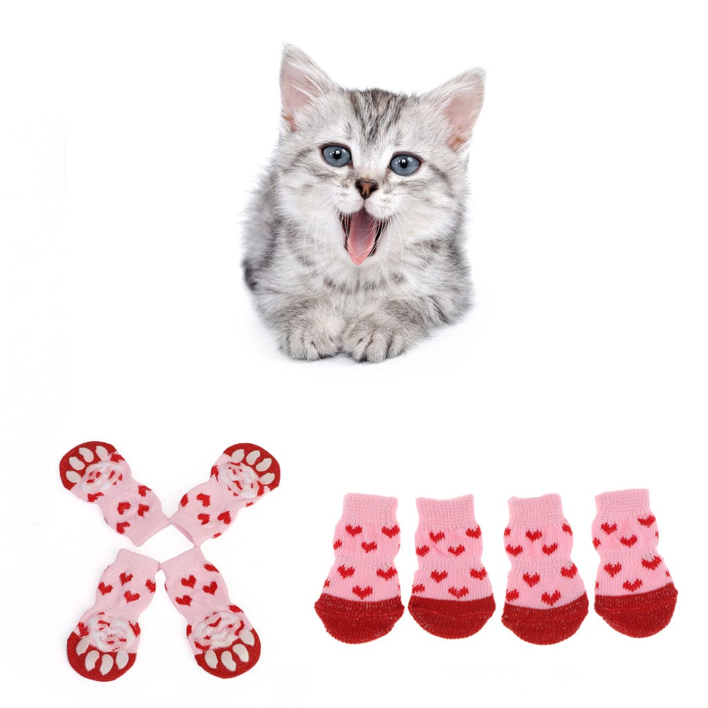 4 Pair Pet Socks for Small Dog, Dog Shoes Boots Winter Apparel Knit S Animals & Pet Supplies > Pet Supplies > Dog Supplies > Dog Apparel SunniMix   