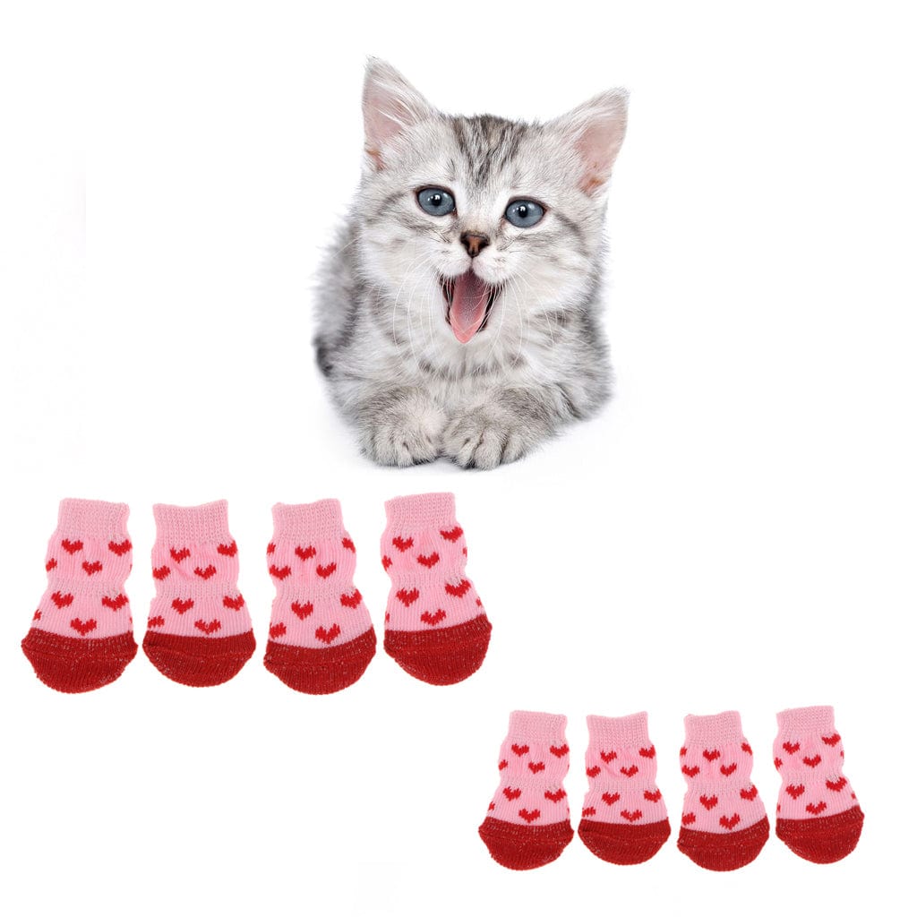 4 Pair Pet Socks for Small Dog, Dog Shoes Boots Winter Apparel Knit S Animals & Pet Supplies > Pet Supplies > Dog Supplies > Dog Apparel SunniMix   