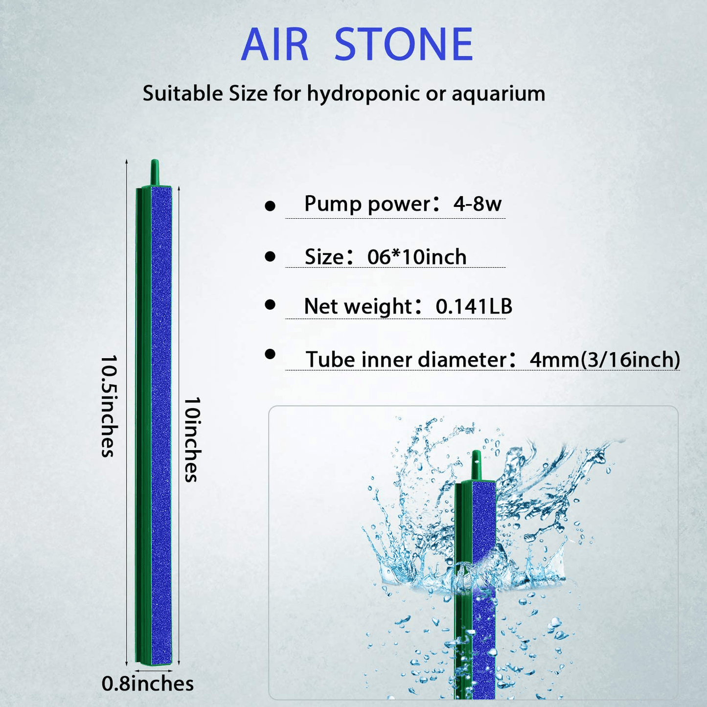 4 Pieces Air Stone Bars Bubble Diffusers 10 Inch Hydroponic Fish Tank Bubble Release Tools for Aquarium Fish Tank Oxygen and Water Movement Animals & Pet Supplies > Pet Supplies > Fish Supplies > Aquarium Air Stones & Diffusers Mudder   