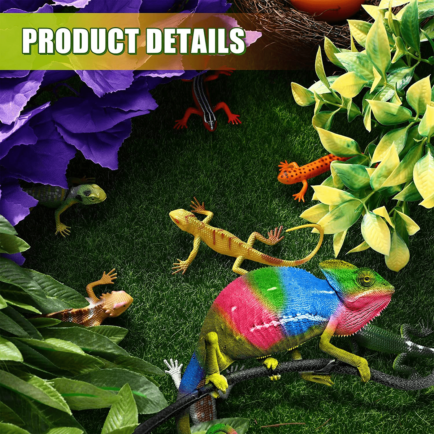 4 Pieces Artificial Reptile Plants Jungle Reptiles Terrarium Leaves Plastic Reptile Habitats Plant Amphibian Hanging Terrarium Plants Decorations with Suction Cups for Hermit Crab Lizards Geckos Snake Animals & Pet Supplies > Pet Supplies > Reptile & Amphibian Supplies > Reptile & Amphibian Habitat Accessories WILLBOND   