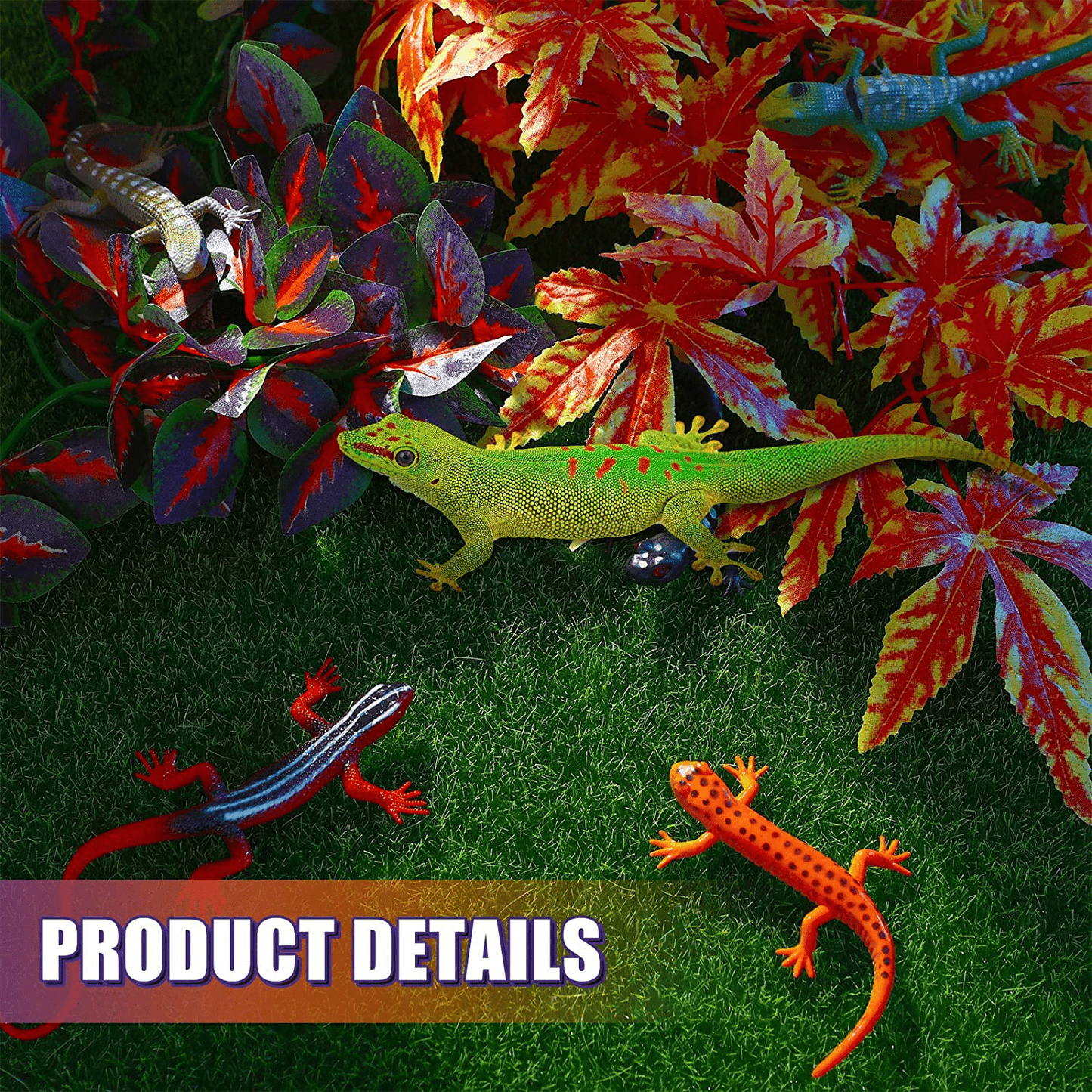 4 Pieces Artificial Reptile Plants Jungle Reptiles Terrarium Leaves Plastic Reptile Habitats Plant Amphibian Hanging Terrarium Plants Decorations with Suction Cups for Hermit Crab Lizards Geckos Snake Animals & Pet Supplies > Pet Supplies > Reptile & Amphibian Supplies > Reptile & Amphibian Habitat Accessories WILLBOND   
