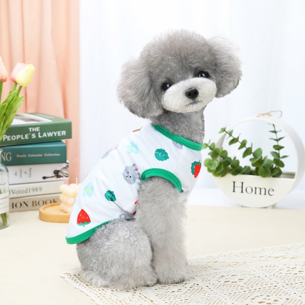 4 Pieces Dog Shirts Printed Puppy Shirts Cute Breathable Puppy Sweatshirt Dog Clothes Pet Apparel for Small and Medium Dog Animals & Pet Supplies > Pet Supplies > Dog Supplies > Dog Apparel Stibadium   