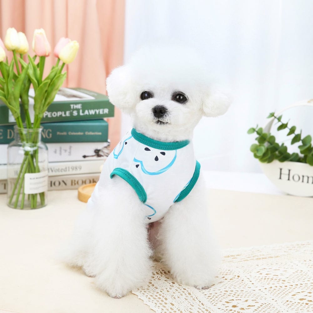 4 Pieces Dog Shirts Printed Puppy Shirts Cute Breathable Puppy Sweatshirt Dog Clothes Pet Apparel for Small and Medium Dog Animals & Pet Supplies > Pet Supplies > Dog Supplies > Dog Apparel Stibadium   