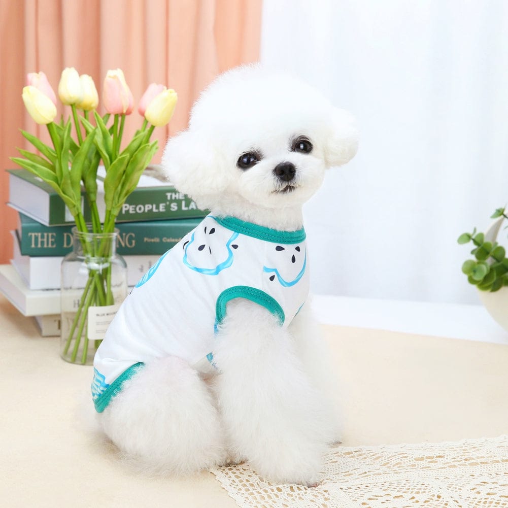 4 Pieces Dog Shirts Printed Puppy Shirts Cute Breathable Puppy Sweatshirt Dog Clothes Pet Apparel for Small and Medium Dog Animals & Pet Supplies > Pet Supplies > Dog Supplies > Dog Apparel Stibadium   